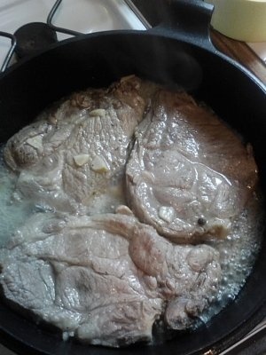 Friptura la dubletta cu salata de ghebe