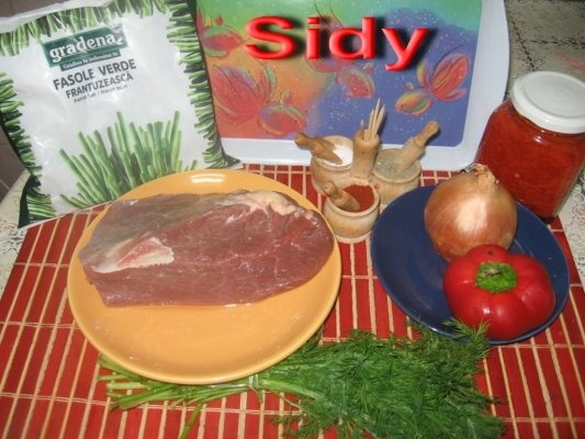 Vitel cu fasole verde