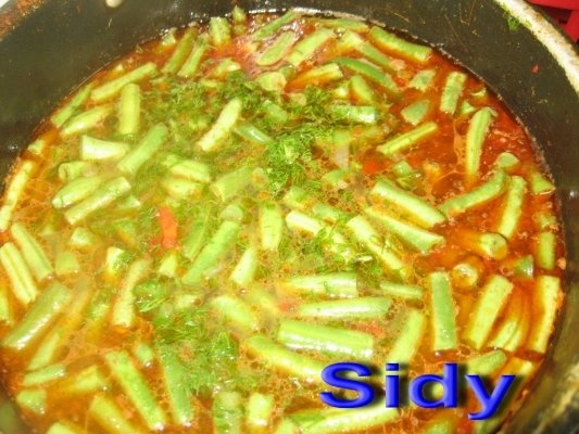 Vitel cu fasole verde