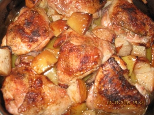 Pulpe de pui cu gutuie