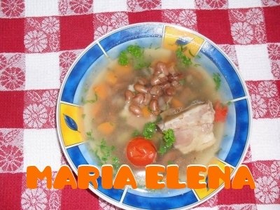 CIORBA DE FASOLE TARCATA CU AFUMATURA