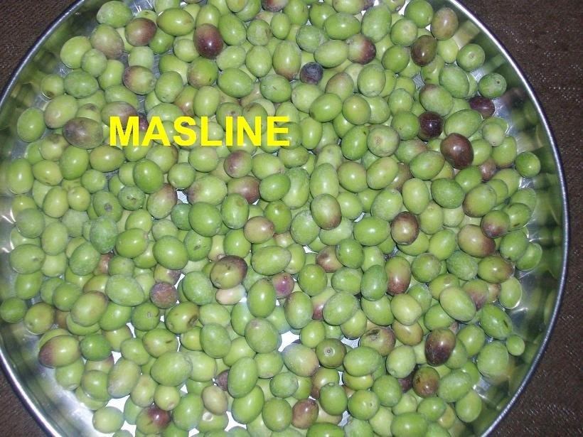 Masline taiate cubulete murate