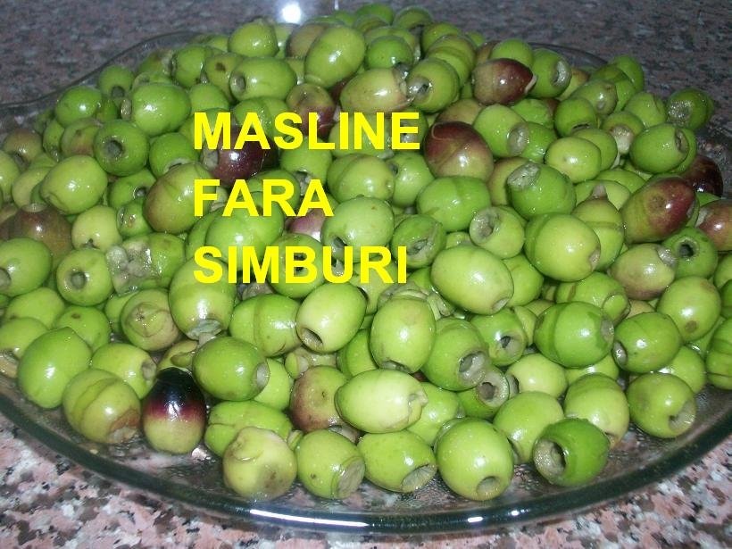 Masline taiate cubulete murate