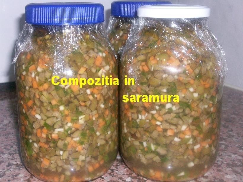 Masline taiate cubulete murate