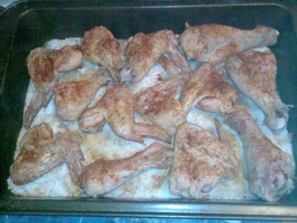 Pulpe de pui pe sare