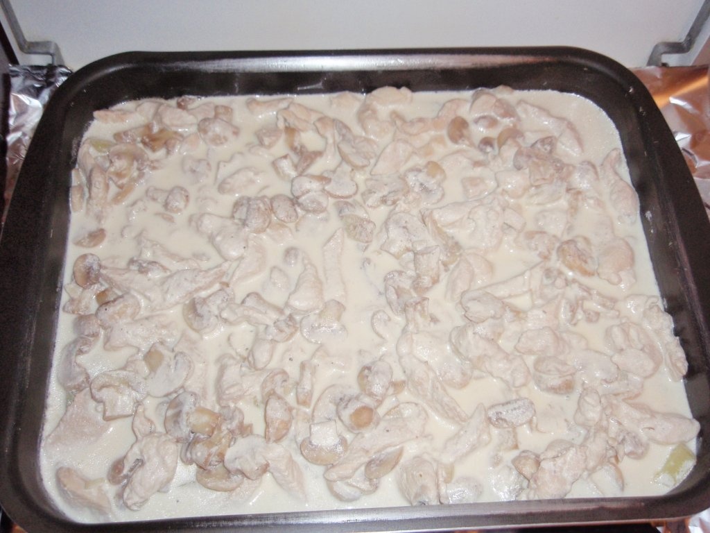 Pui cu smantana la cuptor