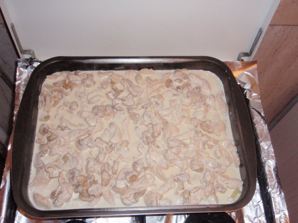 Pui cu smantana la cuptor