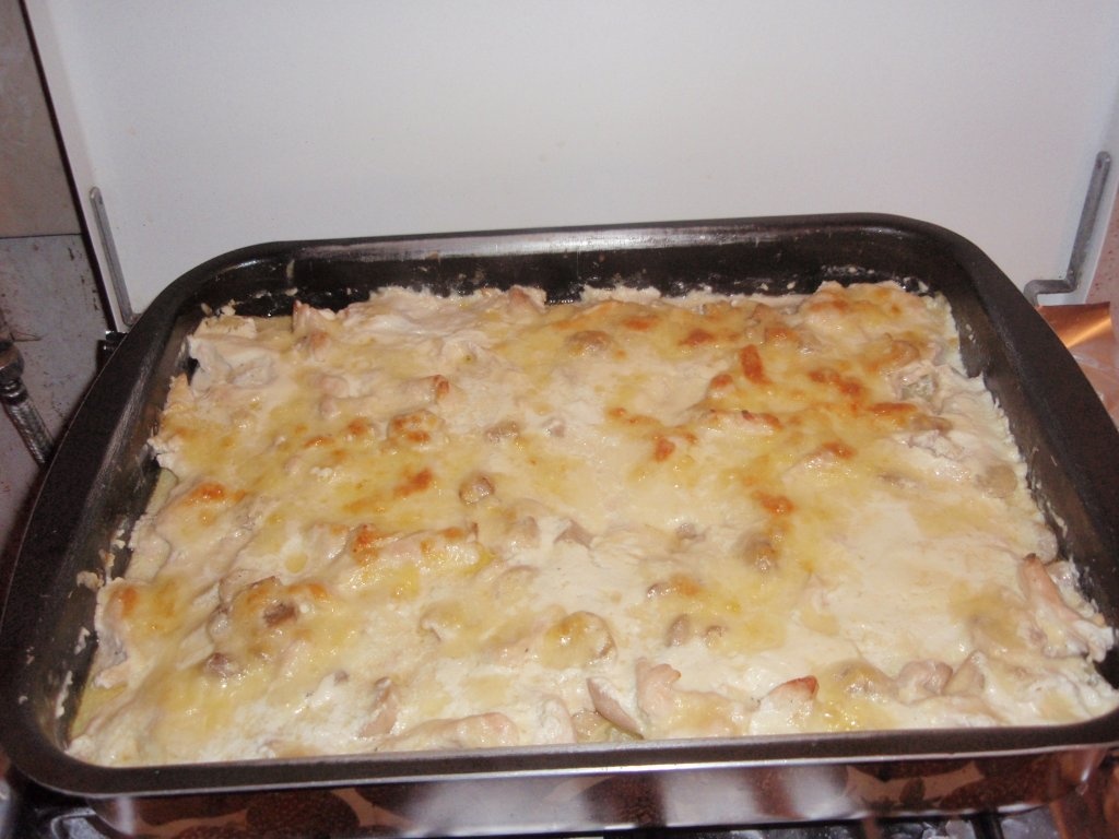 Pui cu smantana la cuptor