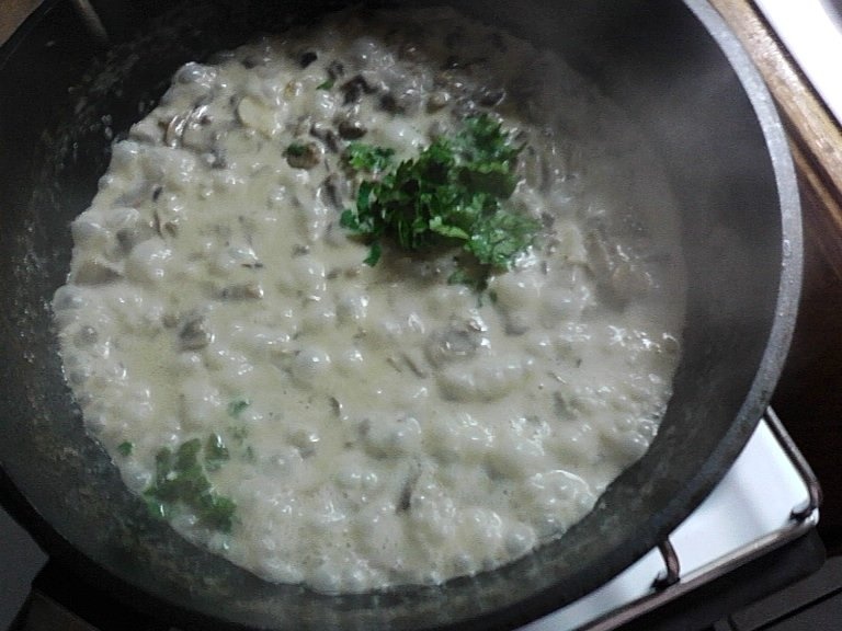 Champinion cu unt si smantana