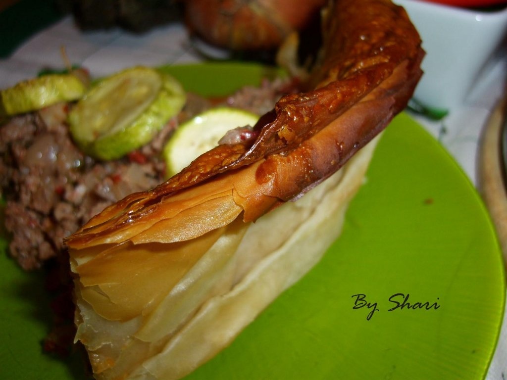 Tort de carne tocata si dovlecei