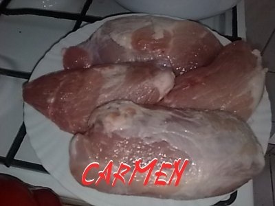 Mancare de cartofi, cu rasol alb de porc