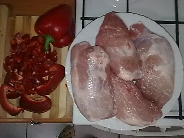 Mancare de cartofi, cu rasol alb de porc