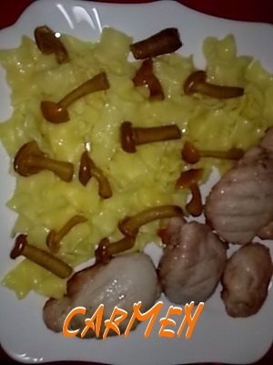 Friptura de curcan, cu paste si sos Gran Cucina.