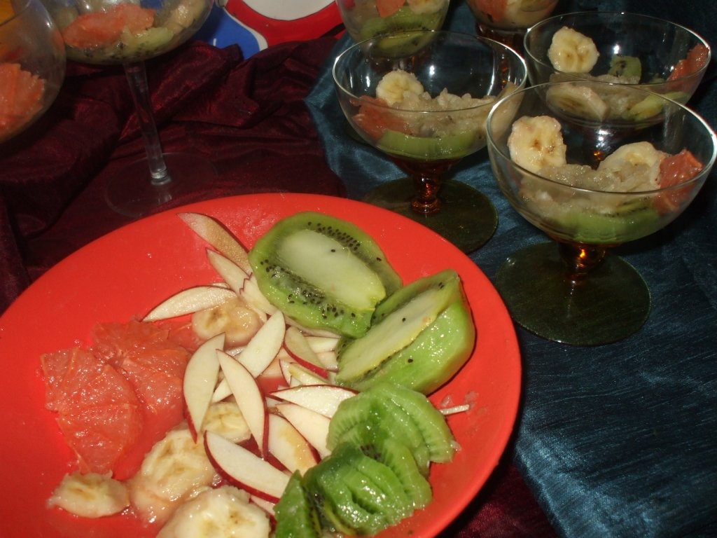 Crema de vanilie cu fructe