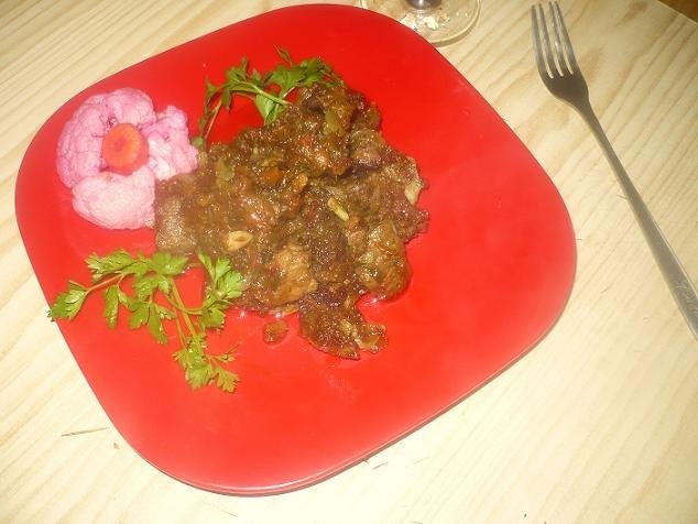 Friptura de vitel in sos negru