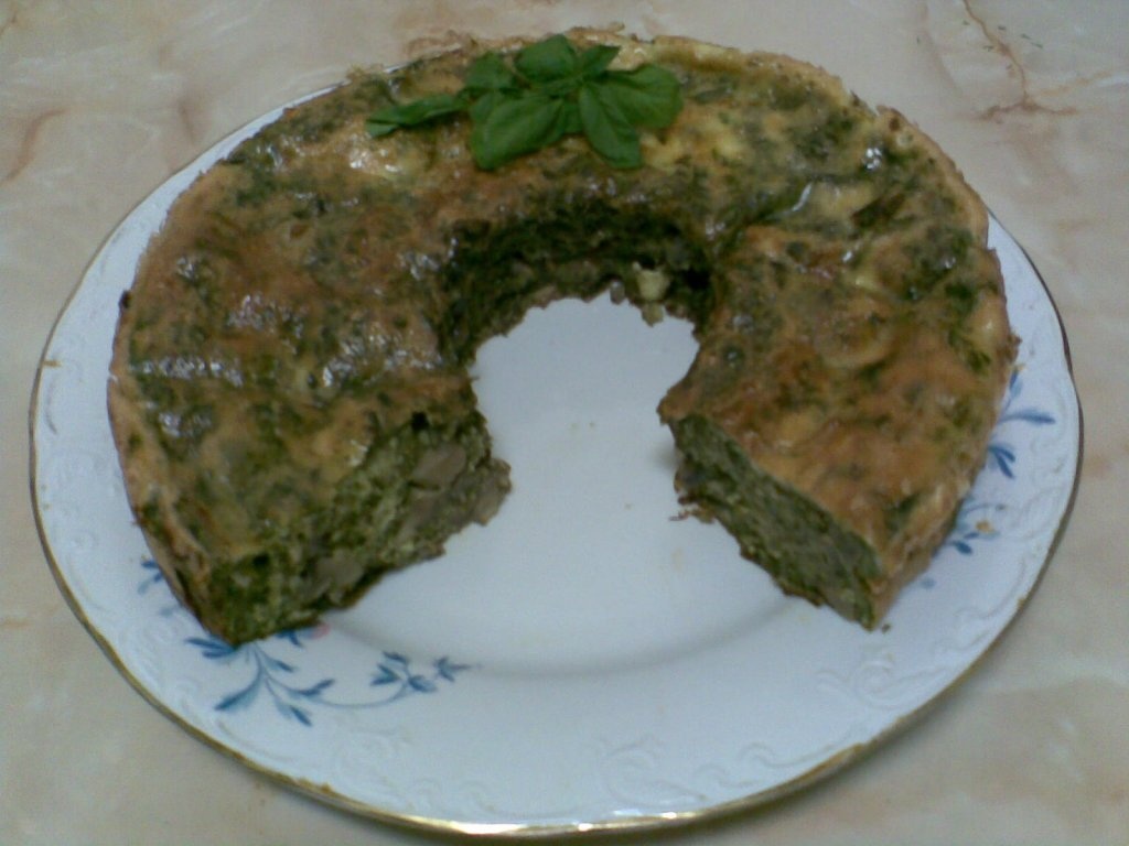 Rulada cu spanac, ciuperci si branza de vaci