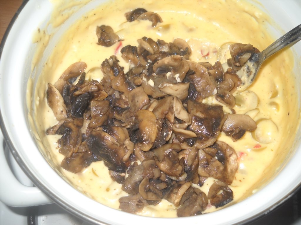 Paste cu branza si ciuperci
