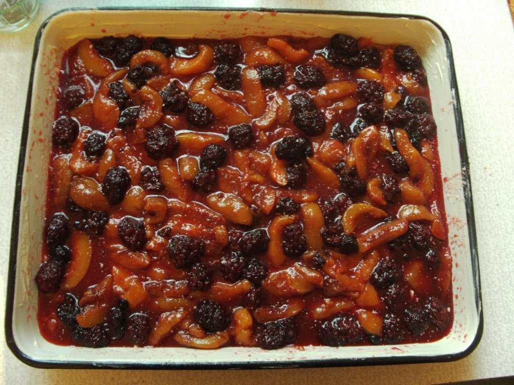 Cobbler din piersici si mure