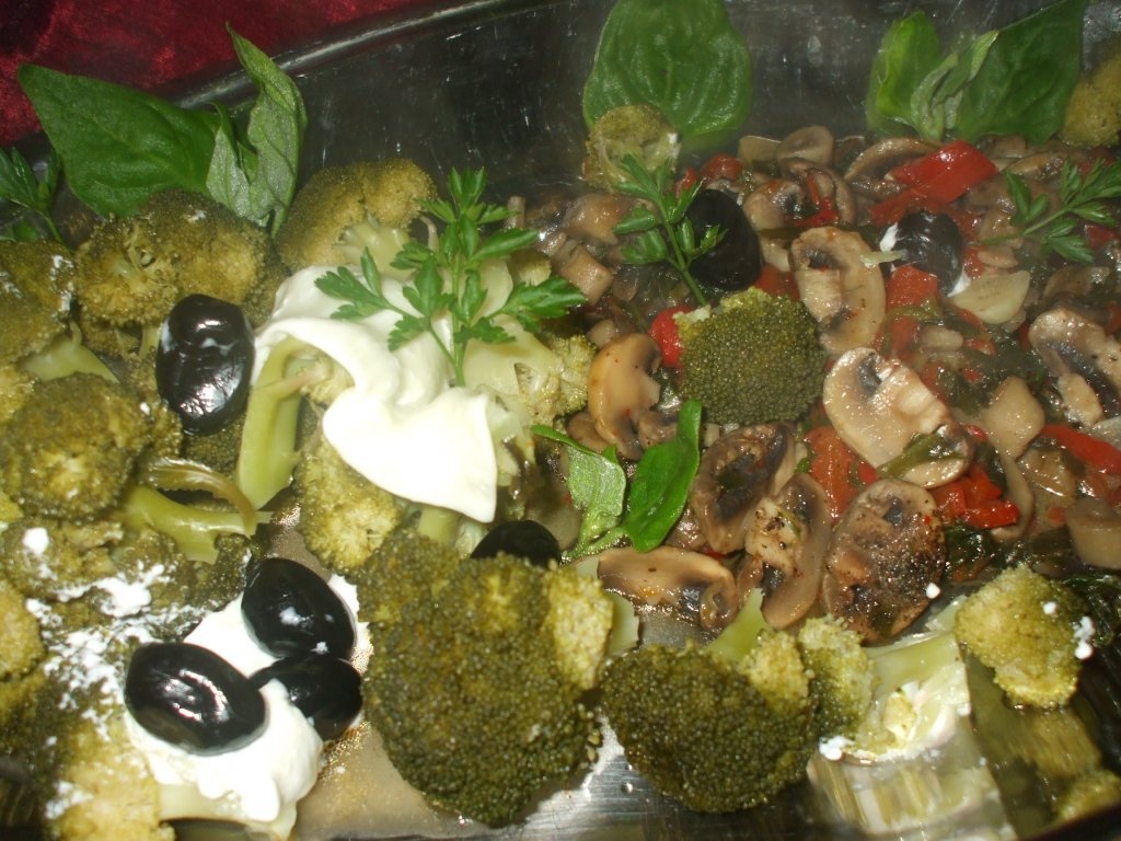 Ciuperci cu broccoli si masline