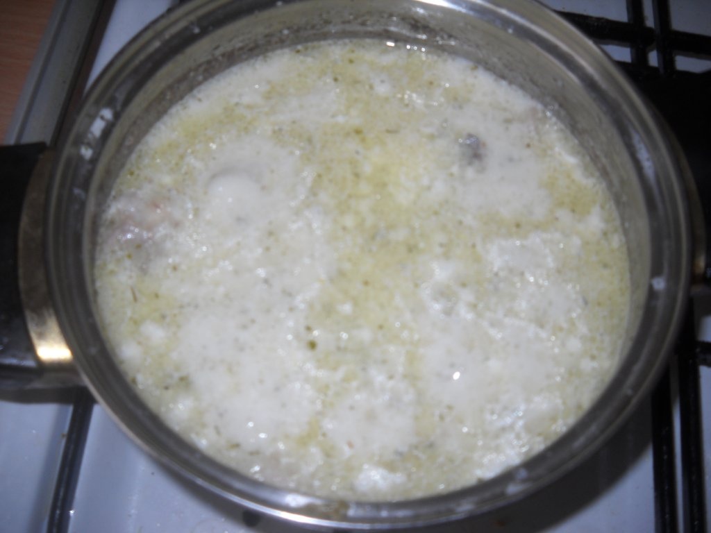 Pui cu smantana si cus cus