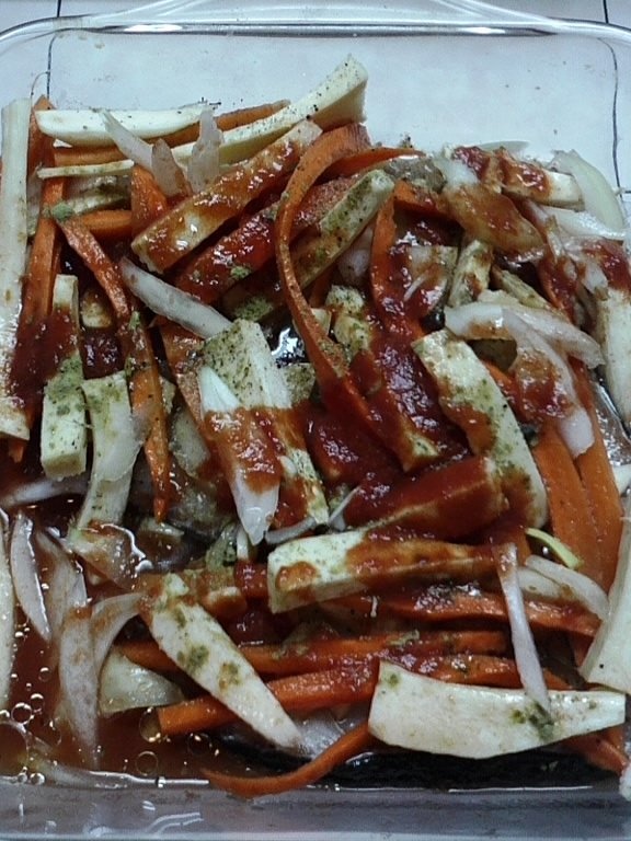 Medalion de rechin cu legume