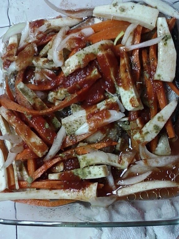 Medalion de rechin cu legume