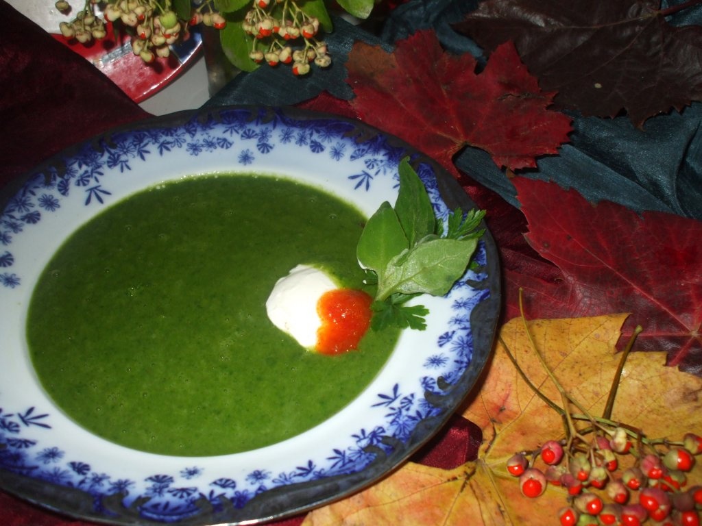 Supa crema de broccoli si spanac (supa verde)
