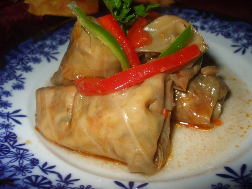 Sarmale cu carne de porc si varza acra in dovleac