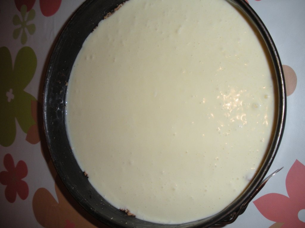 Cheese cake cu gem de prune si ciocolata