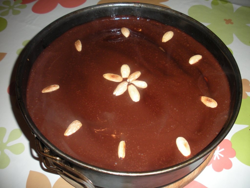 Cheese cake cu gem de prune si ciocolata