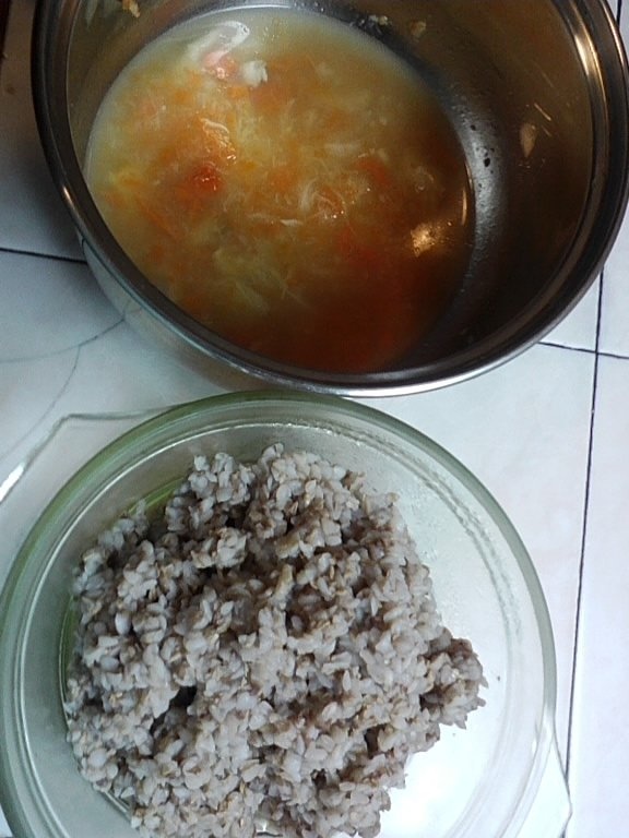 Garnitura de hrisca cu sos de peste