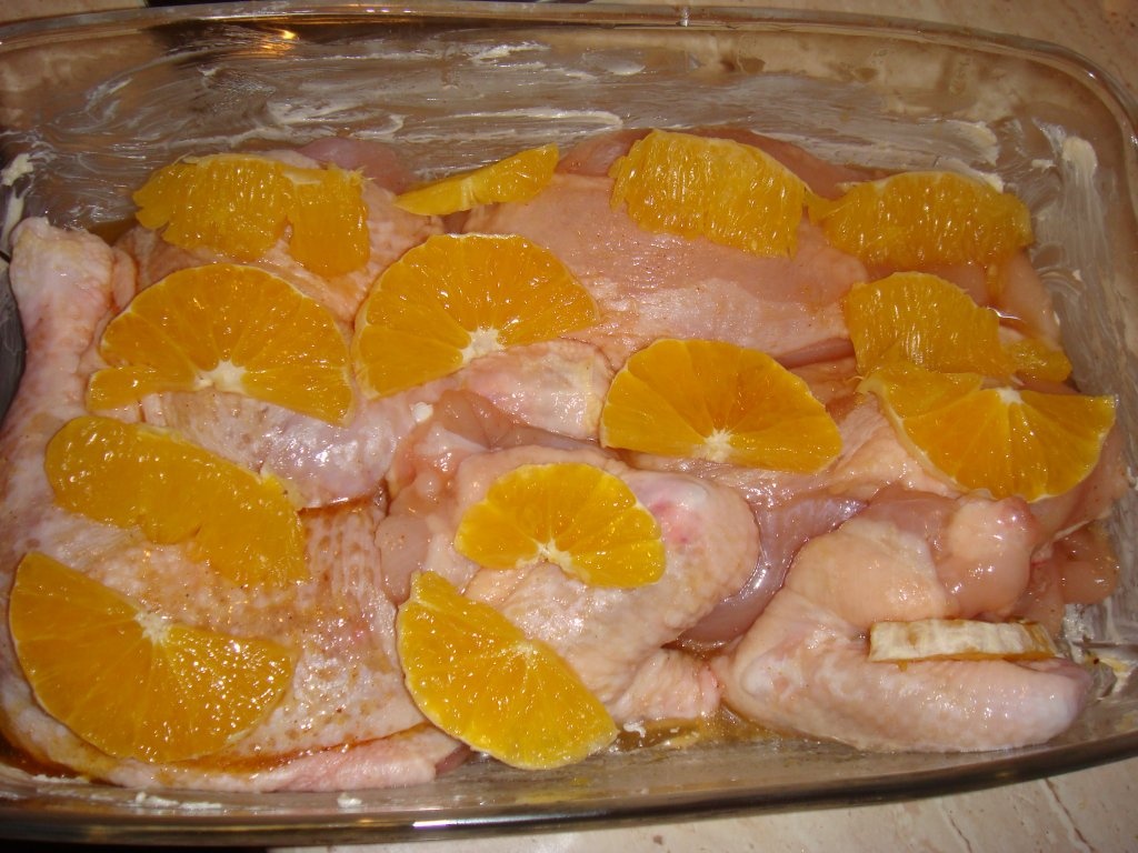 Pui cu miere si portocala