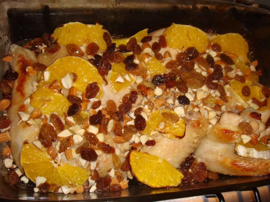 Pui cu miere si portocala