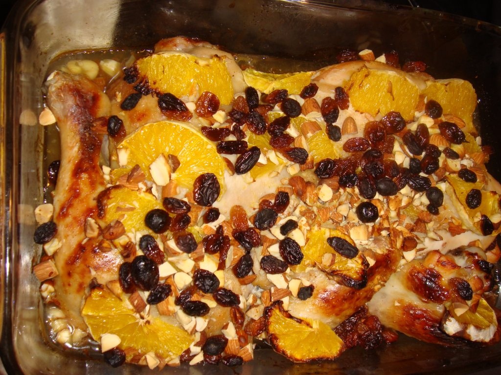 Pui cu miere si portocala