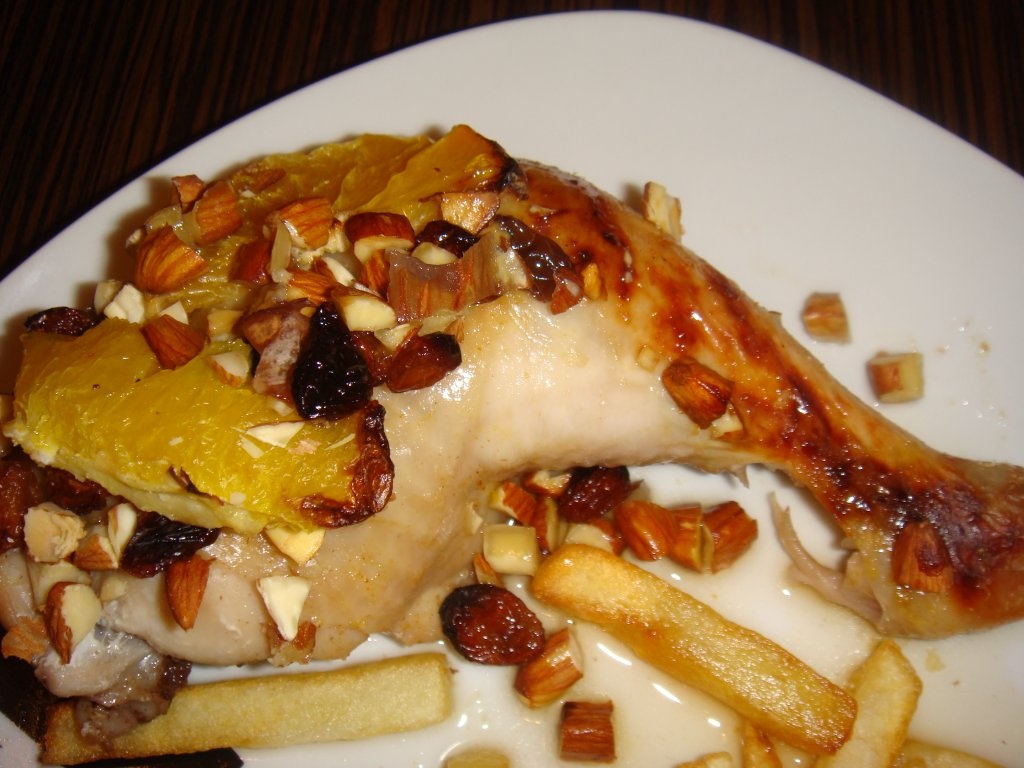 Pui cu miere si portocala