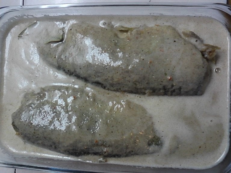 Pastrav cu sos de ciuperci