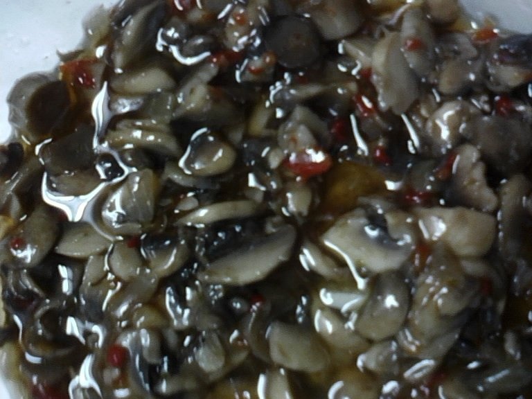 Pastrav cu sos de ciuperci