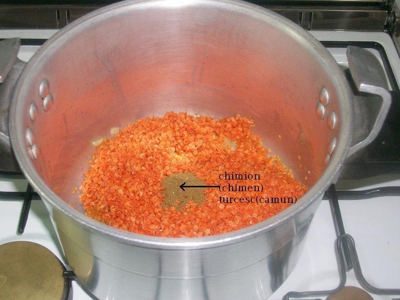 Supa crema de linte (specific arabesc)