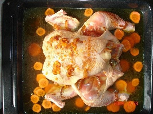 Pui cu body piercing de soric la cuptor