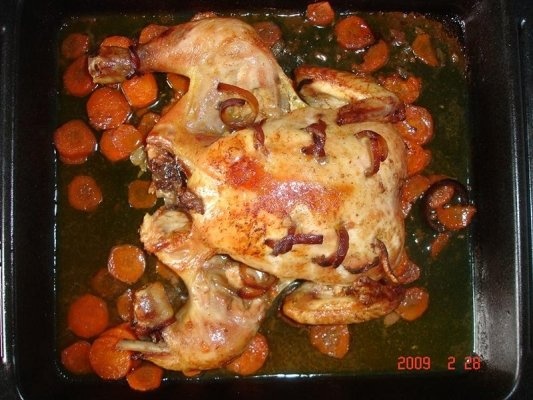 Pui cu body piercing de soric la cuptor