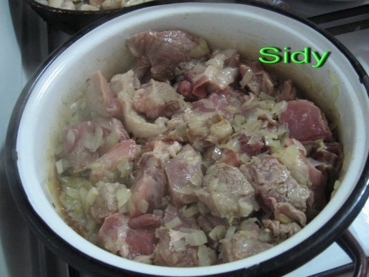 Tochitura moldoveneasca, facuta in ....Bihor