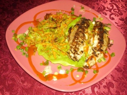 File de Macrou cu legume sotate,