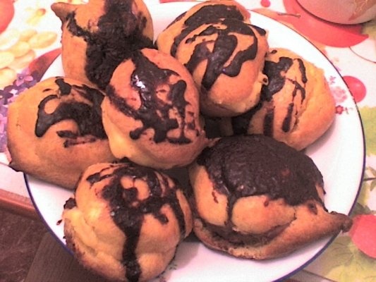 Eclere cu crema de vanilie