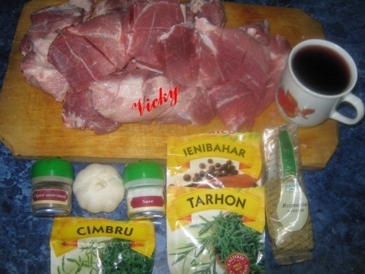 Carne marinata in vin