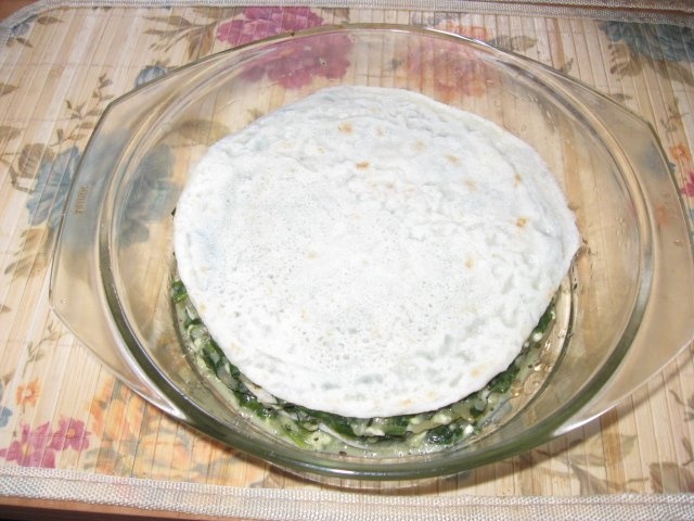 Budinca de clatite cu spanac