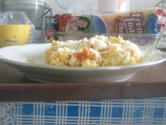 Omleta cu bacon si rosii