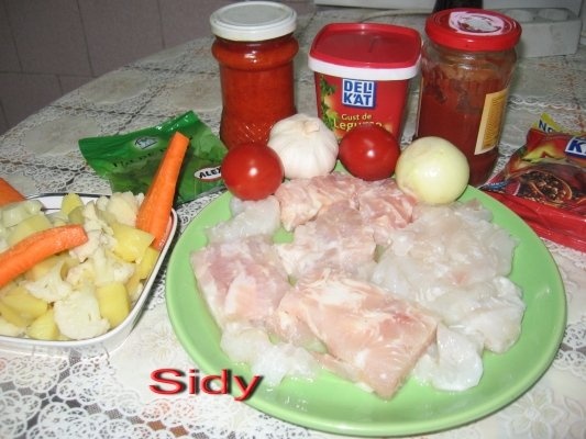 Pangasius   cu legume