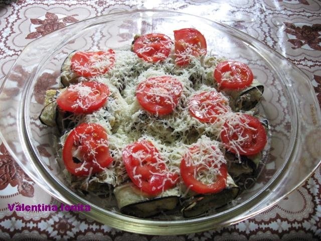 Rulouri de peste cu vinete