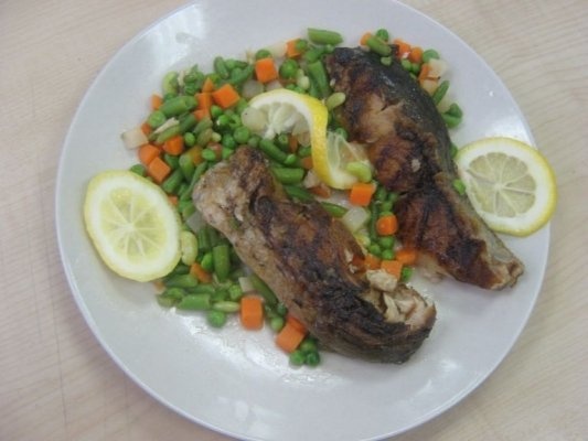 File de Crap la gratar cu legume