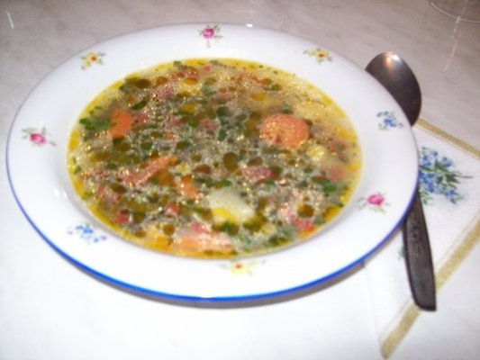 Ciorba de mazare si cartofi